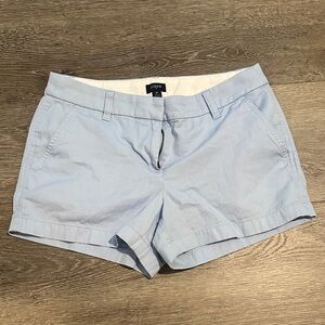 J. Crew Factory Pale Blue Cotton Chino Shorts